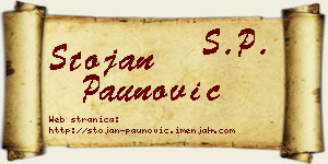 Stojan Paunović vizit kartica